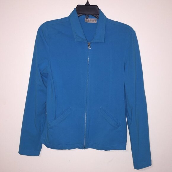 Kim Rogers Sweaters - Turquoise Sporty Sweater